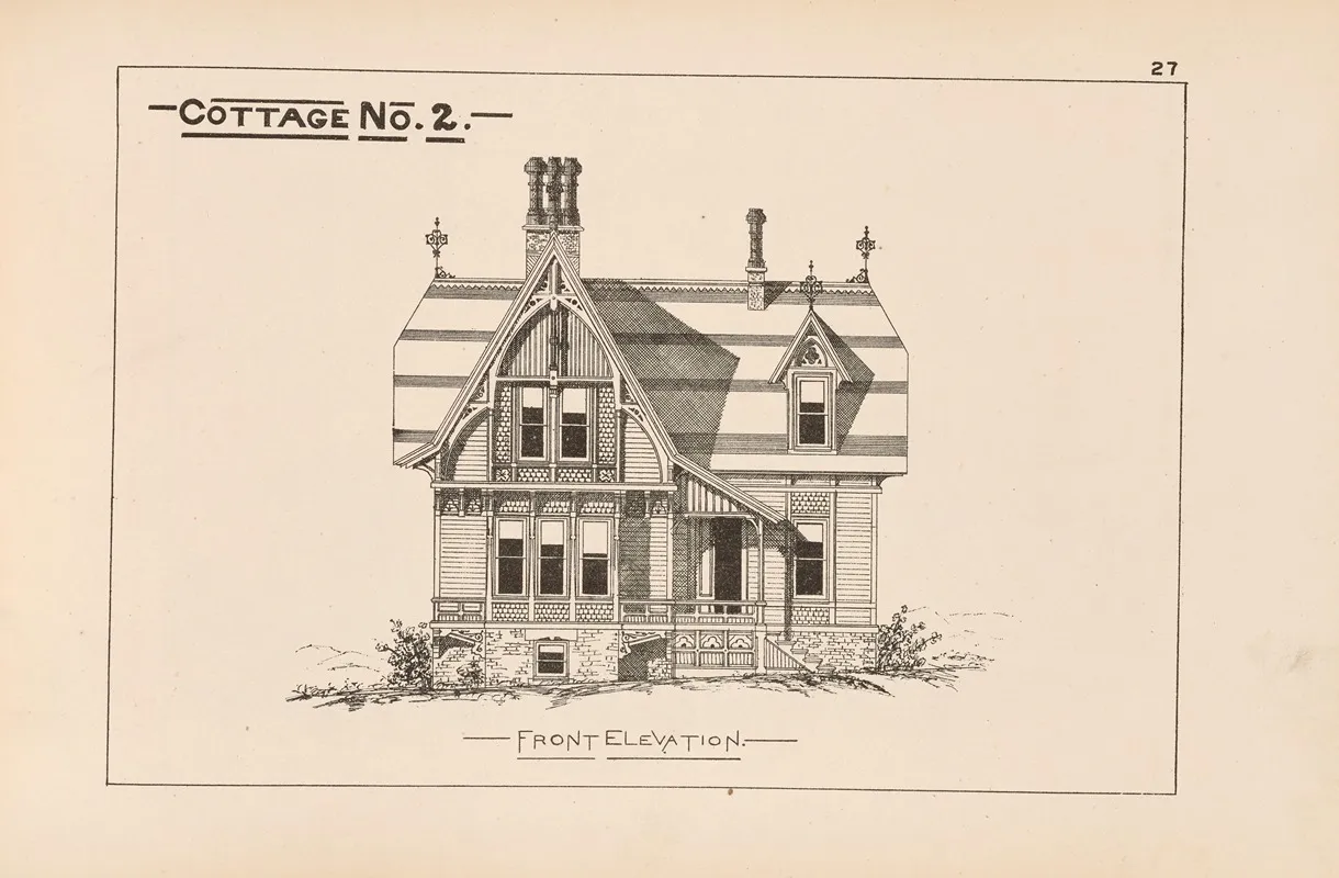 Villas And Cottages Or Homes For All Pl 16 Wall Art by William M. Woollett - High-Resolution Digital Print