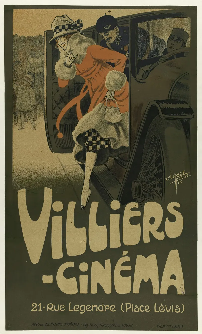 Villiers Cinema Wall Art by Clérice Frères - High-Resolution Digital Print