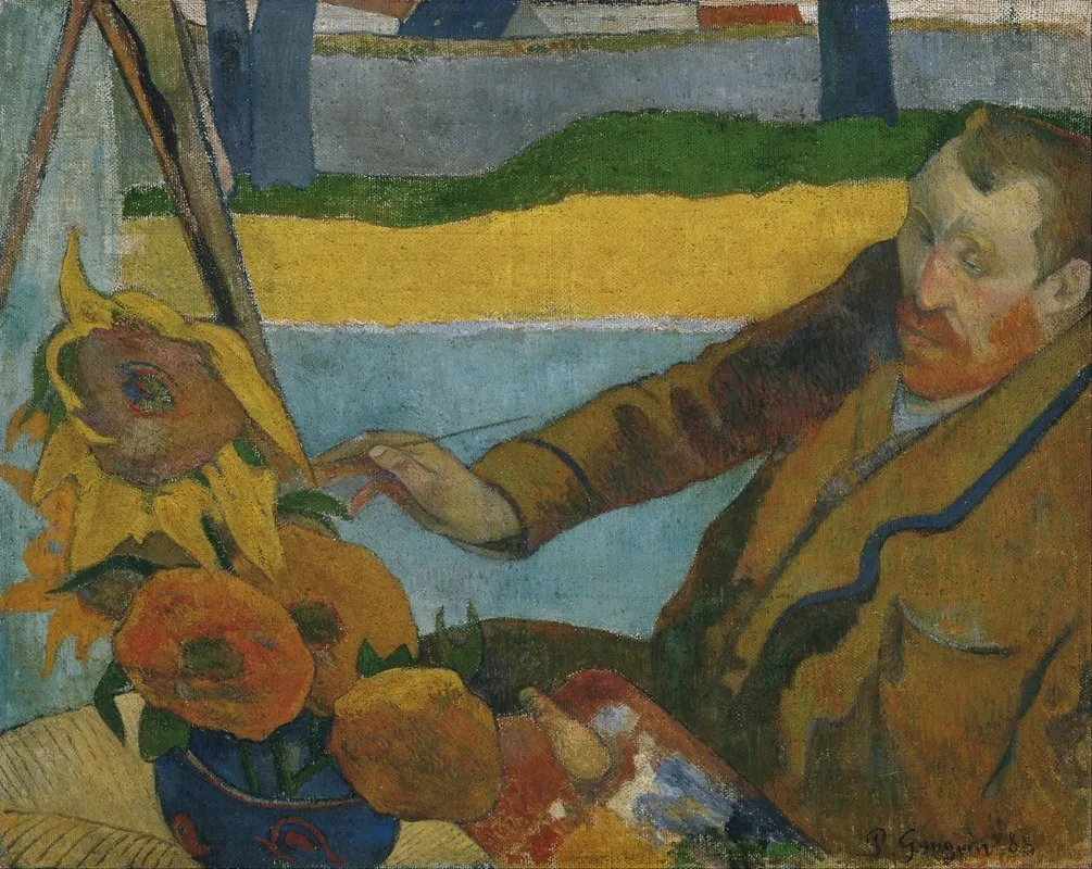 Vincent Van Gogh Painting Sunflowers Wall Art by Paul Gauguin - High-Resolution Digital Print
