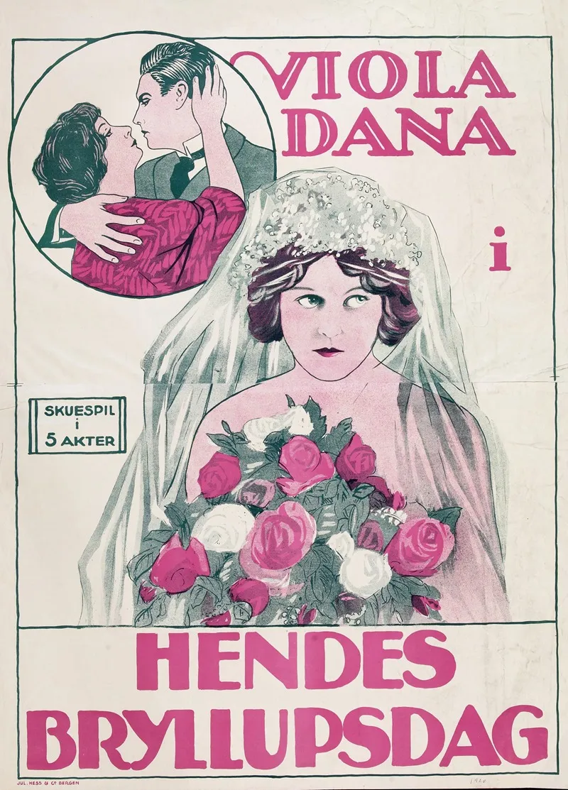 Viola Dana I Hendes Bryllupsdag Skuespil I 5 Akter Wall Art by Jul. Hess & Co. - High-Resolution Digital Print