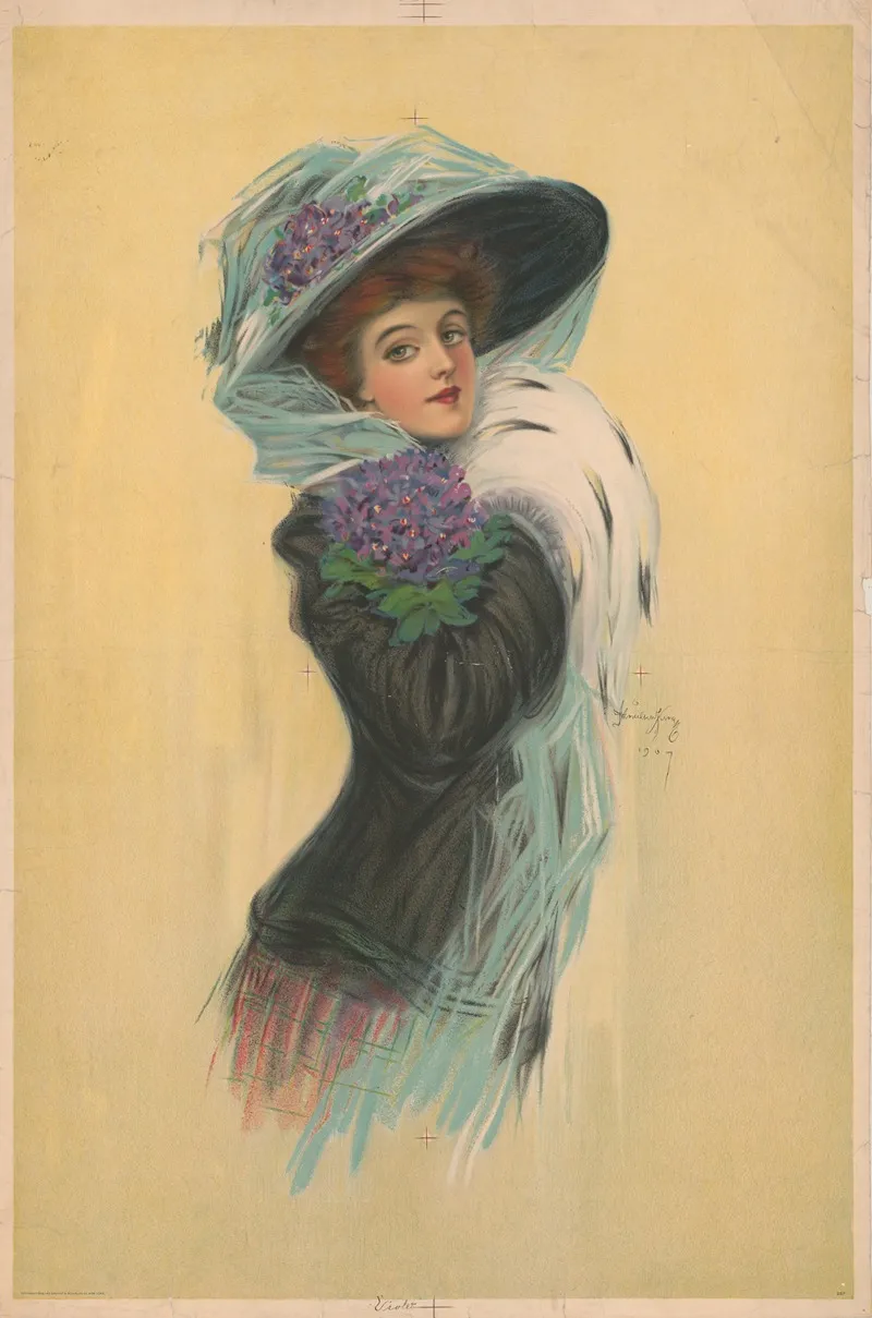 Violet 5 Wall Art by Hamilton King - High-Resolution Digital Print