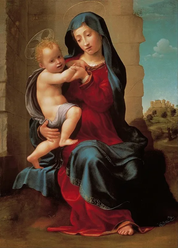 Virgin And Child 4 Wall Art by Giuliano Bugiardini - High-Resolution Digital Print