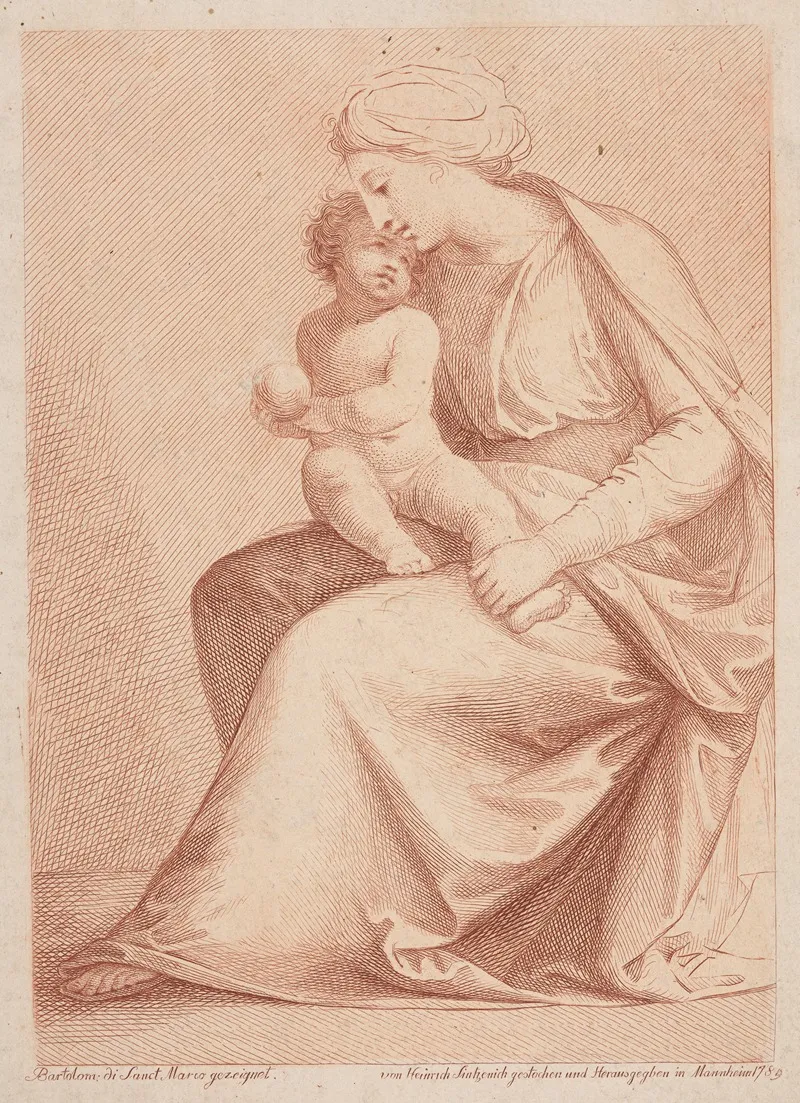 Virgin And Child 69 Wall Art by Heinrich Sintzenich - High-Resolution Digital Print