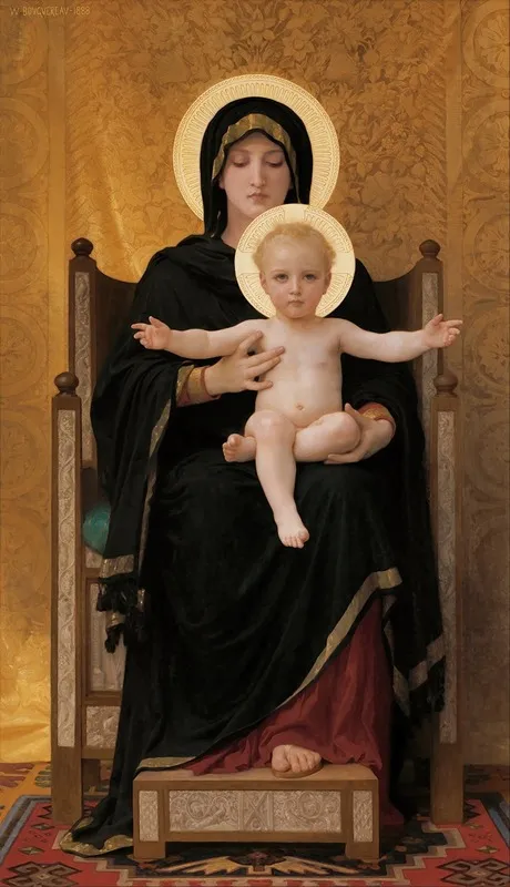 Virgin And Child 6 Wall Art by William Bouguereau - High-Resolution Digital Print