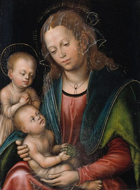 Virgin And Child Adored By The Infant St John