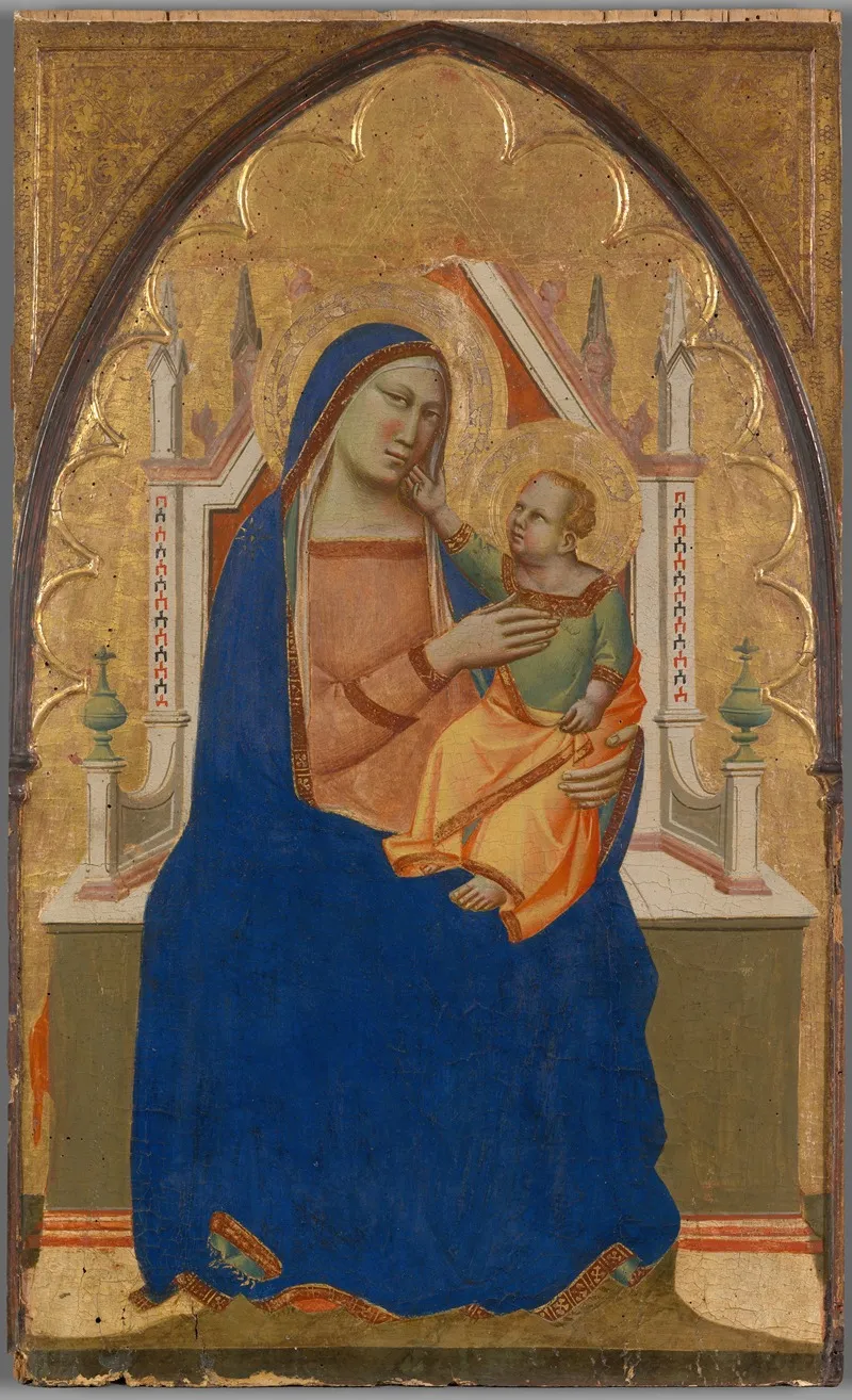 Virgin And Child Enthroned 2 Wall Art by Taddeo Gaddi - High-Resolution Digital Print