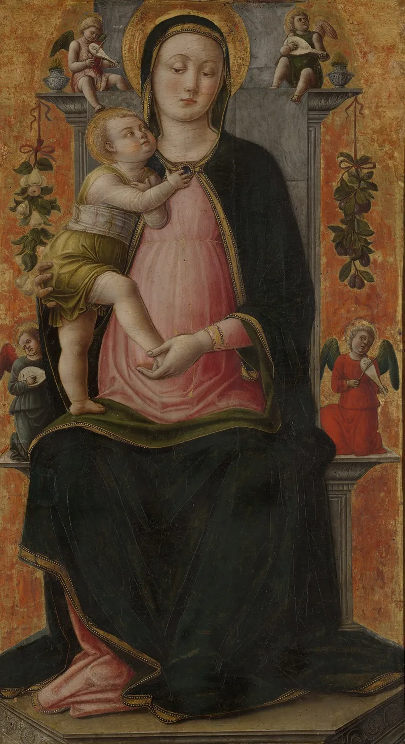Virgin And Child Enthroned Wall Art by Antonio Vivarini - High-Resolution Digital Print