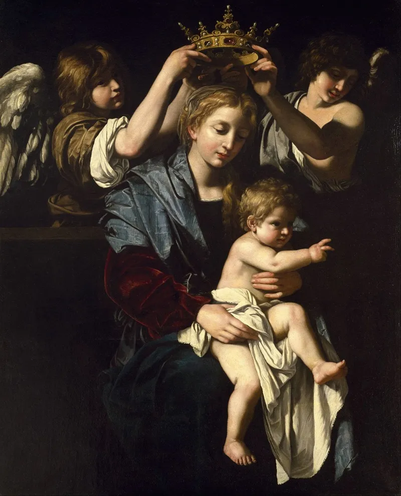 Virgin And Child With Angels 9 Wall Art by Bartolomeo Cavarozzi - High-Resolution Digital Print