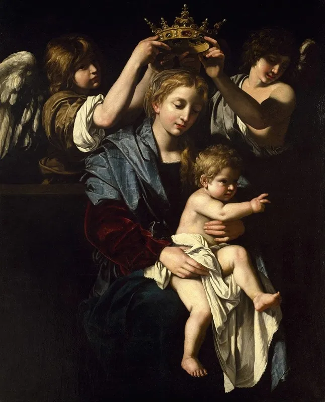 Virgin And Child With Angels Wall Art by Bartolomeo Cavarozzi - High-Resolution Digital Print