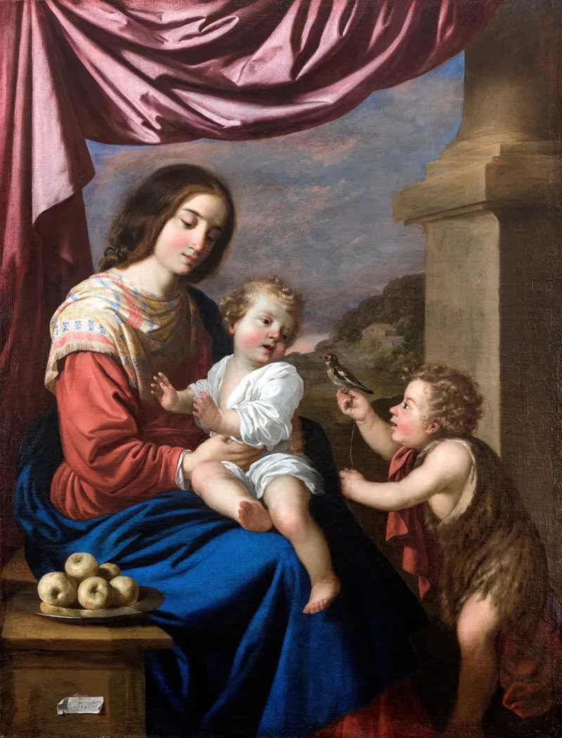 Virgin And Child With Saint John Wall Art by Francisco de Zurbarán - High-Resolution Digital Print