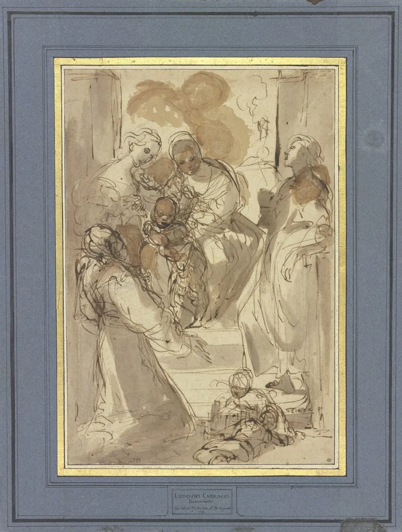 Virgin And Child With Saints Catherine John The Evangelist And Francis