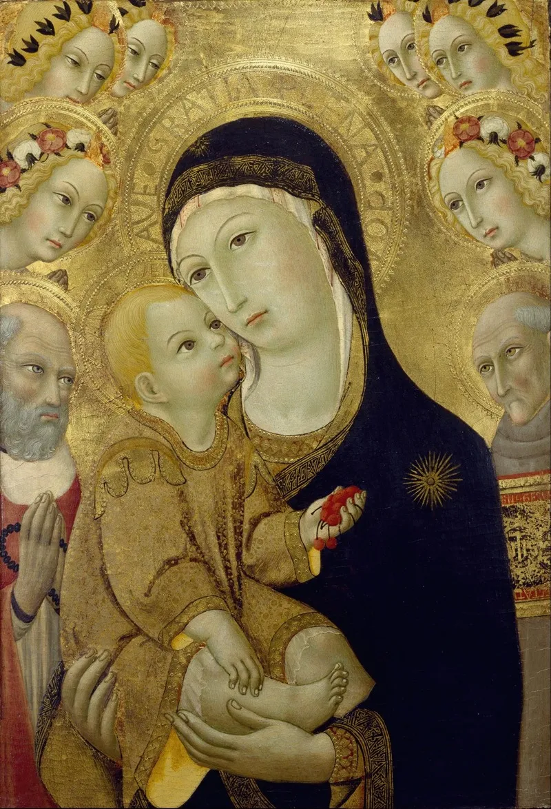 Virgin And Child With Saints Jerome And Bernardino Of Siena And Six Angels