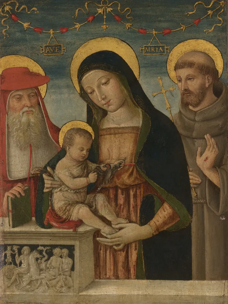 Virgin And Child With Saints Jerome And Francis Of Assisi 2 Wall Art by Pinturicchio - High-Resolution Digital Print