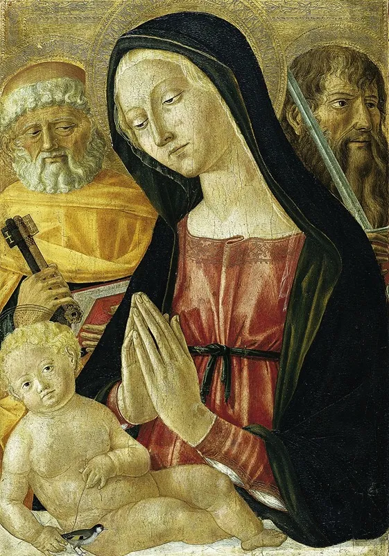 Virgin And Child With Saints Peter And Pau Wall Art by Neroccio Di Bartolomeo Di Benedetto De' Landi Workshop - High-Resolution Digital Print