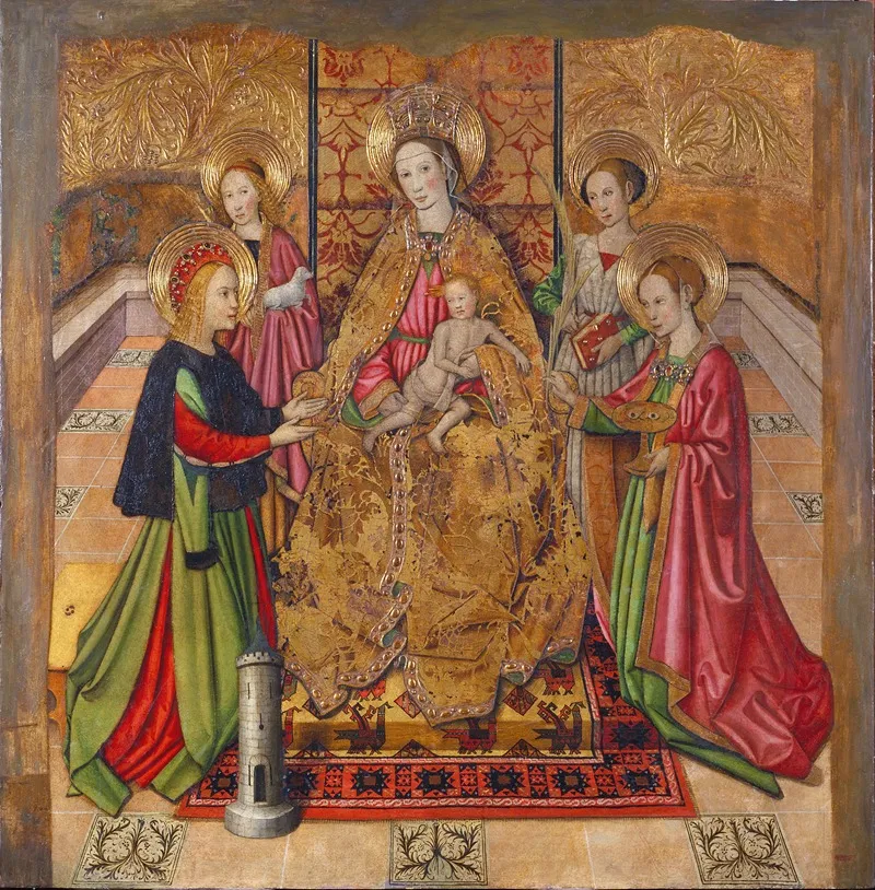 Virgin And Saints Wall Art by Jaume Huguet   - High-Resolution Digital Print