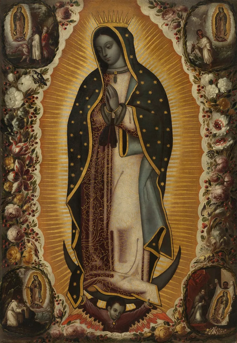 Virgin Of Guadalupe La Virgen De Guadalupe Wall Art by Manuel de Arellano - High-Resolution Digital Print