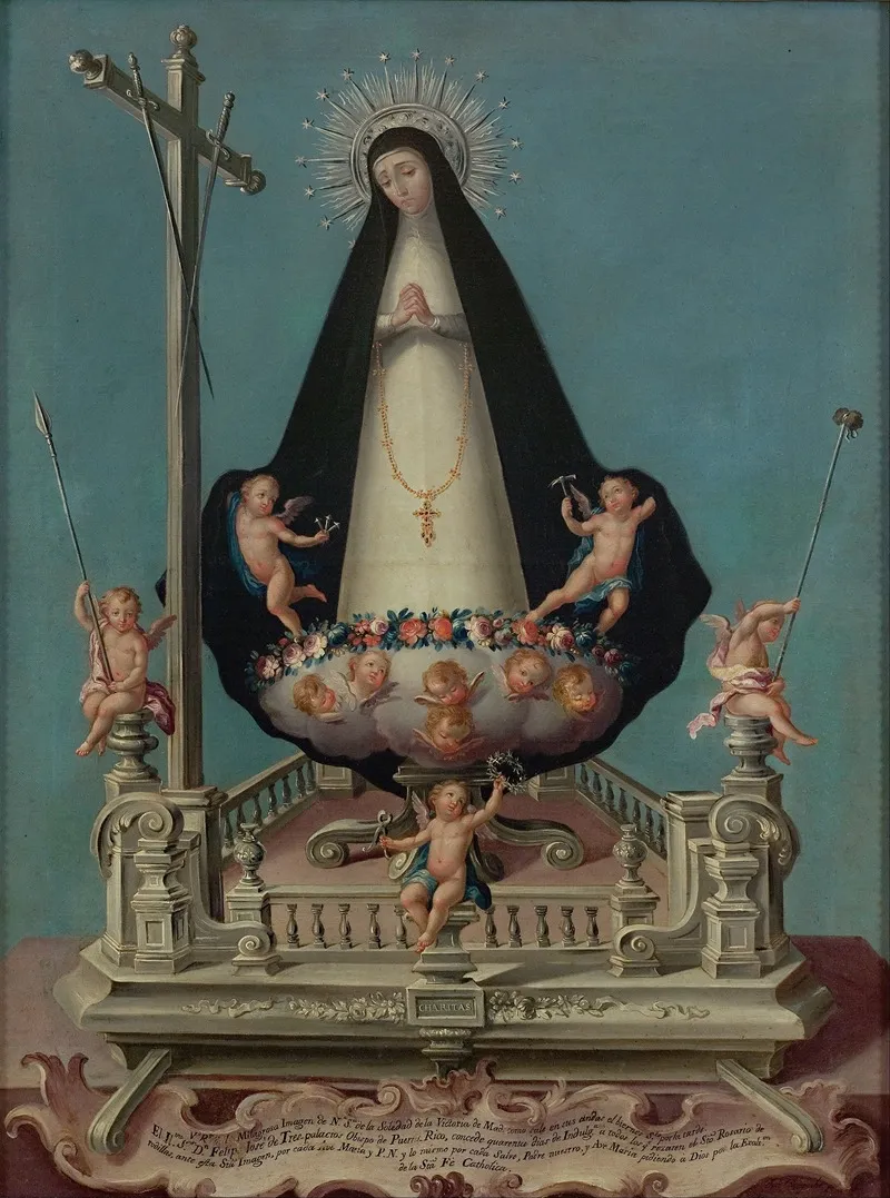 Virgin Of Solitude From The Minimos De La Victoria Convent Wall Art by José Campeche y Jordán - High-Resolution Digital Print