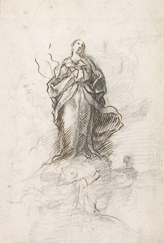 Virgin Of The Immaculate Conception Standing On Clouds 2