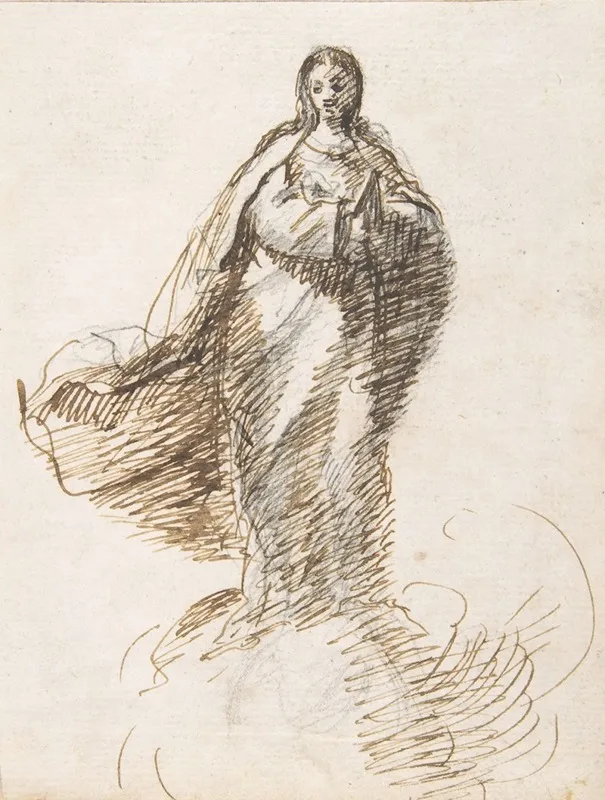 Virgin Of The Immaculate Conception Standing On Clouds 5