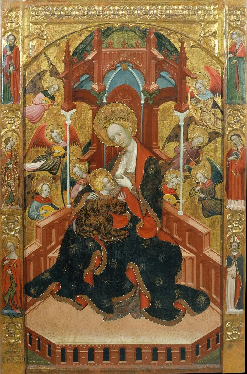 Virgin Suckling The Child Wall Art by Ramon de Mur - High-Resolution Digital Print
