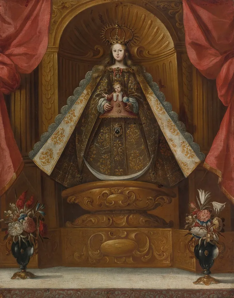 Virgin With Child 4 Wall Art by South American School - High-Resolution Digital Print
