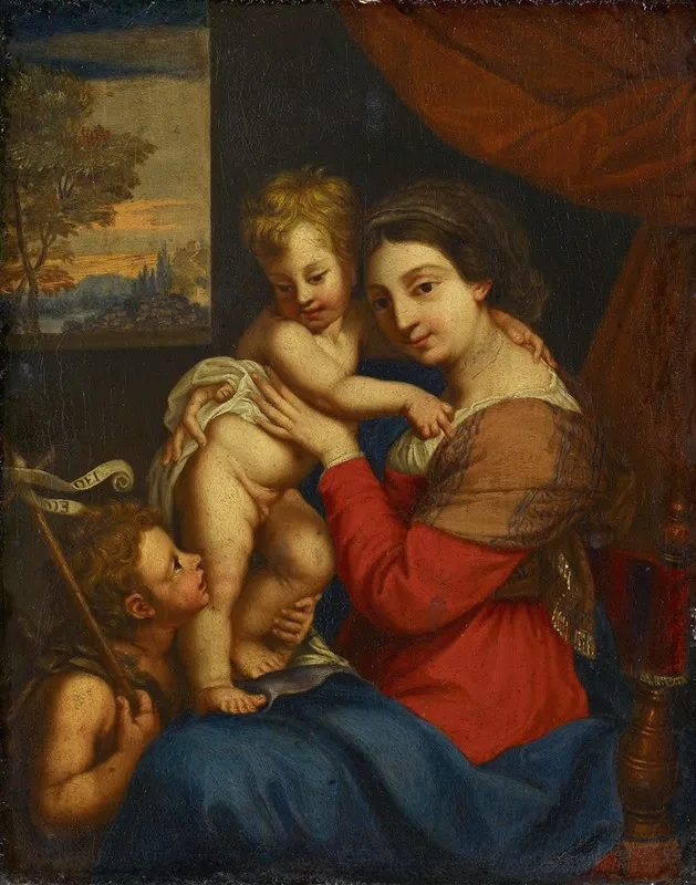 Virgin With Child And With Saint John The Baptist As Child Wall Art by Carlo Cignani - High-Resolution Digital Print