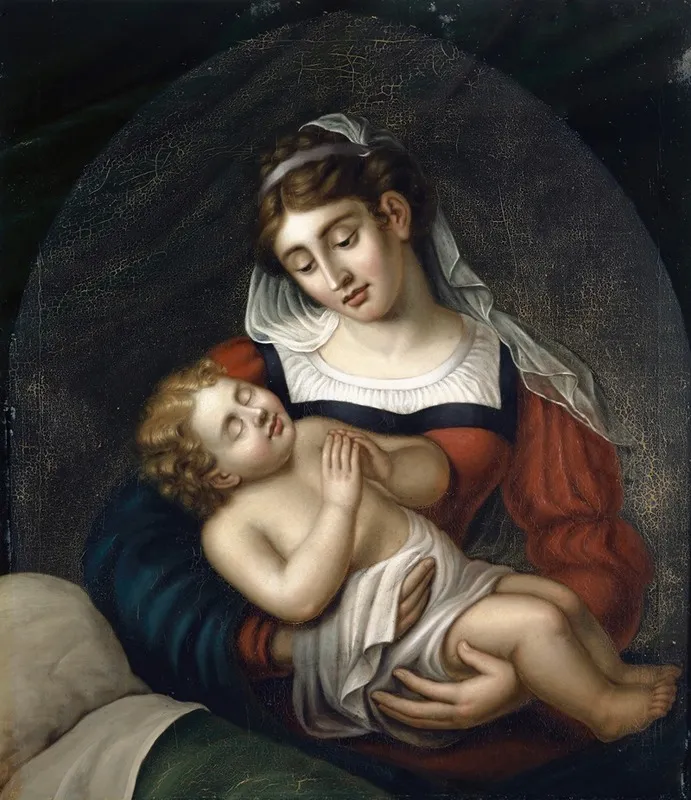 Virgin With Child Wall Art by Emilie Linder - High-Resolution Digital Print