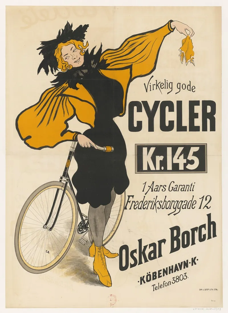 Virkelig Gode Cycler Kr 145 Wall Art by Chr. J. Cato - High-Resolution Digital Print
