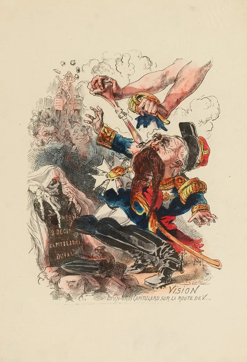 Vision Dun Gros Capitulard Sur La Route De V Wall Art by Victor Coindre - High-Resolution Digital Print