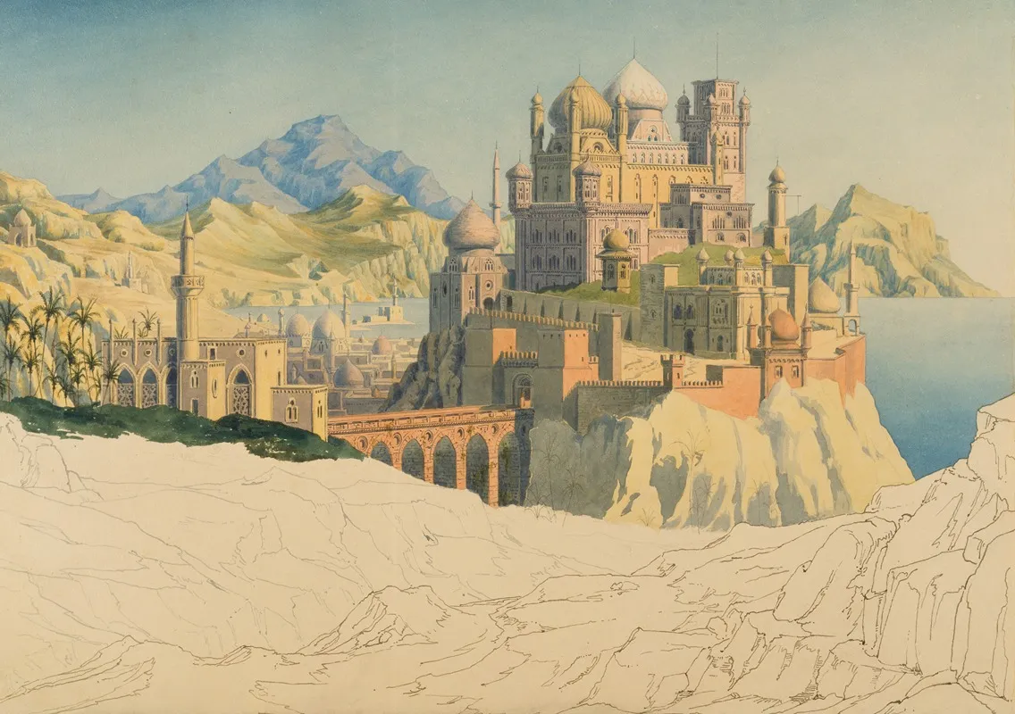 Vision Of An Islamic City Wall Art by Friedrich Maximilian Hessemer - High-Resolution Digital Print