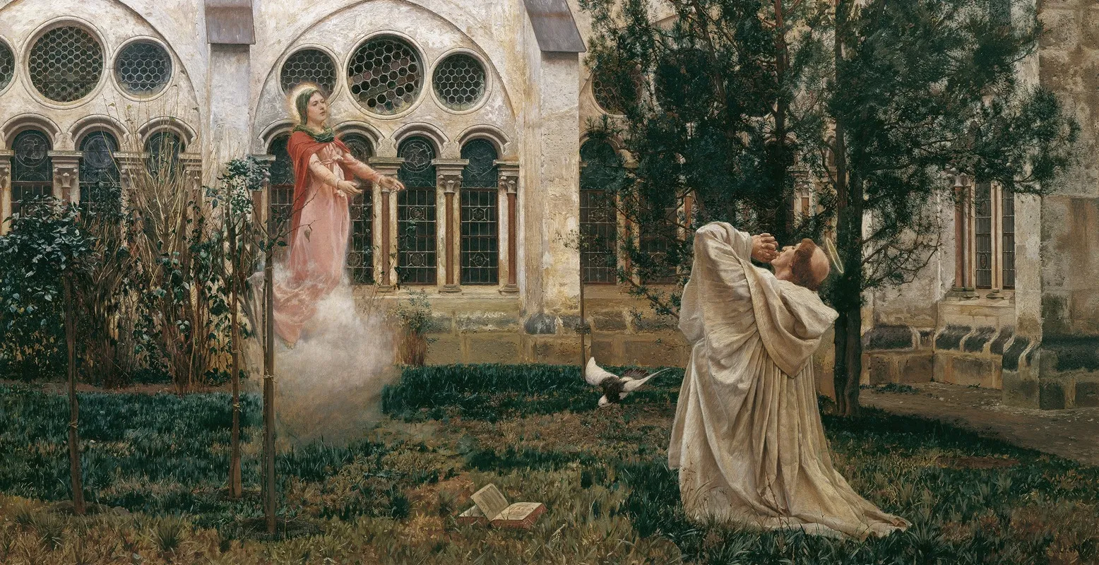 Vision Of St Bernard Wall Art by Wilhelm Bernatzik - High-Resolution Digital Print