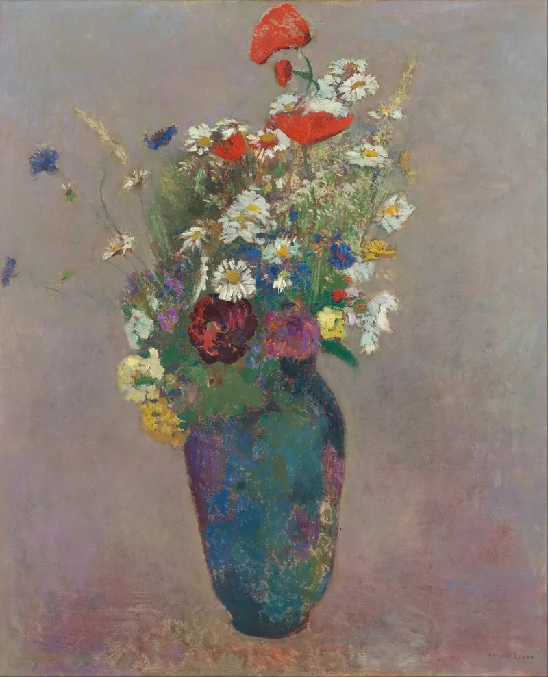 Vision Vase Of Flowers Wall Art by Odilon Redon - High-Resolution Digital Print