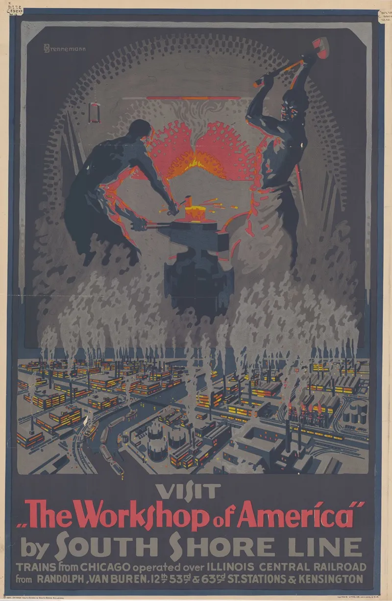 Visit The Workshop Of America By South Shore Line Wall Art by Otto Brenneman - High-Resolution Digital Print