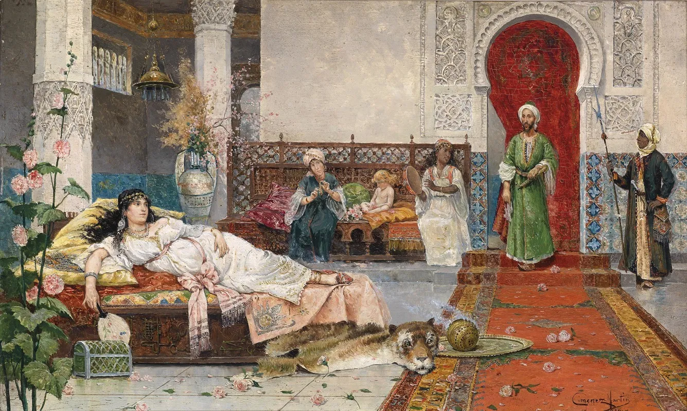 Visit To The Harem Wall Art by Juan Giménez Martín - High-Resolution Digital Print