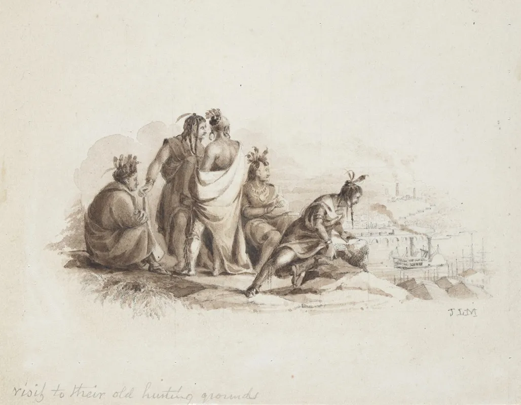 Visit To Their Old Hunting Grounds From Hosack Album Wall Art by John Ludlow Morton - High-Resolution Digital Print