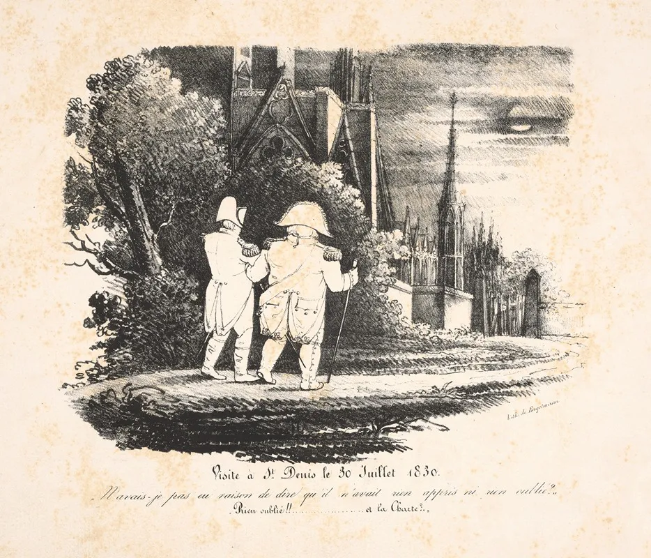Visite A St Denis Le 30 Juillet 1830 Wall Art by Godefroy Engelmann - High-Resolution Digital Print