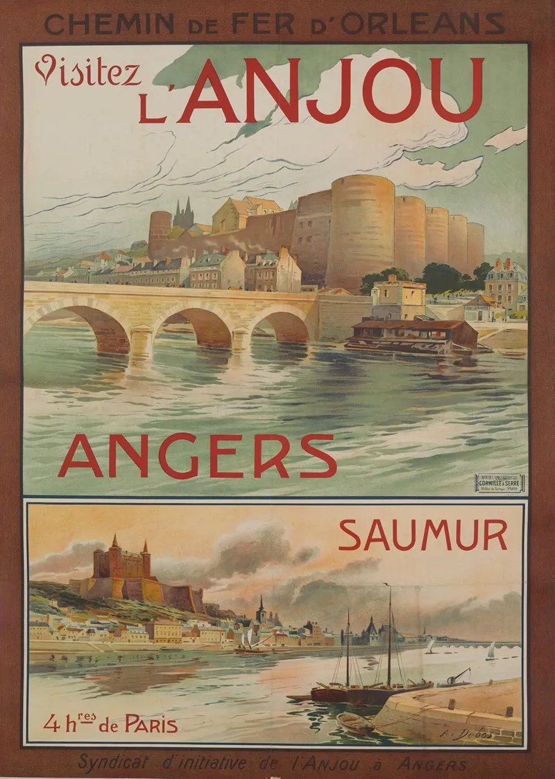 Visitez Lanjou Angers Saumur Wall Art by A. Dubos - High-Resolution Digital Print