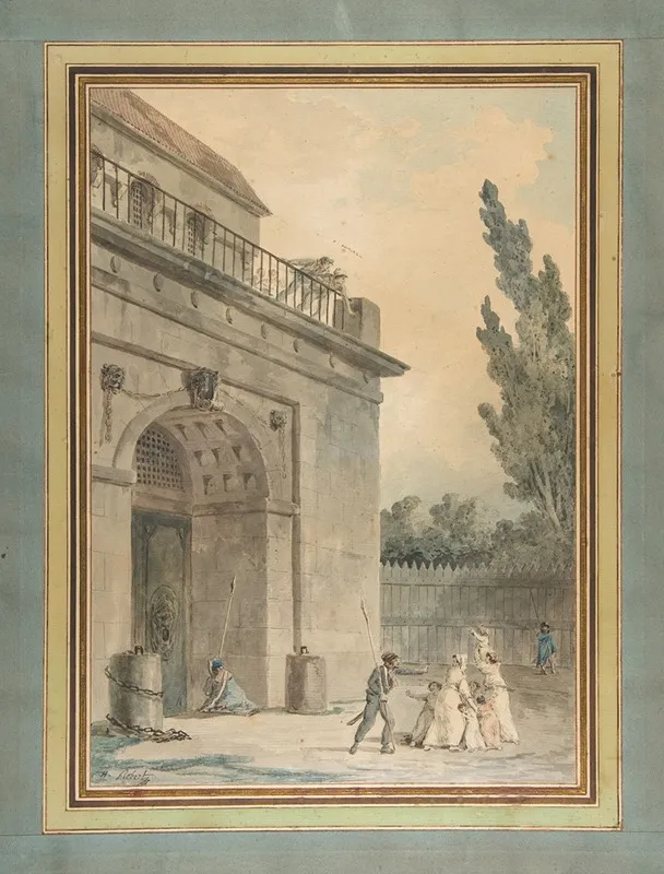 Visitors Leaving A Prison Wall Art by Hubert Robert - High-Resolution Digital Print