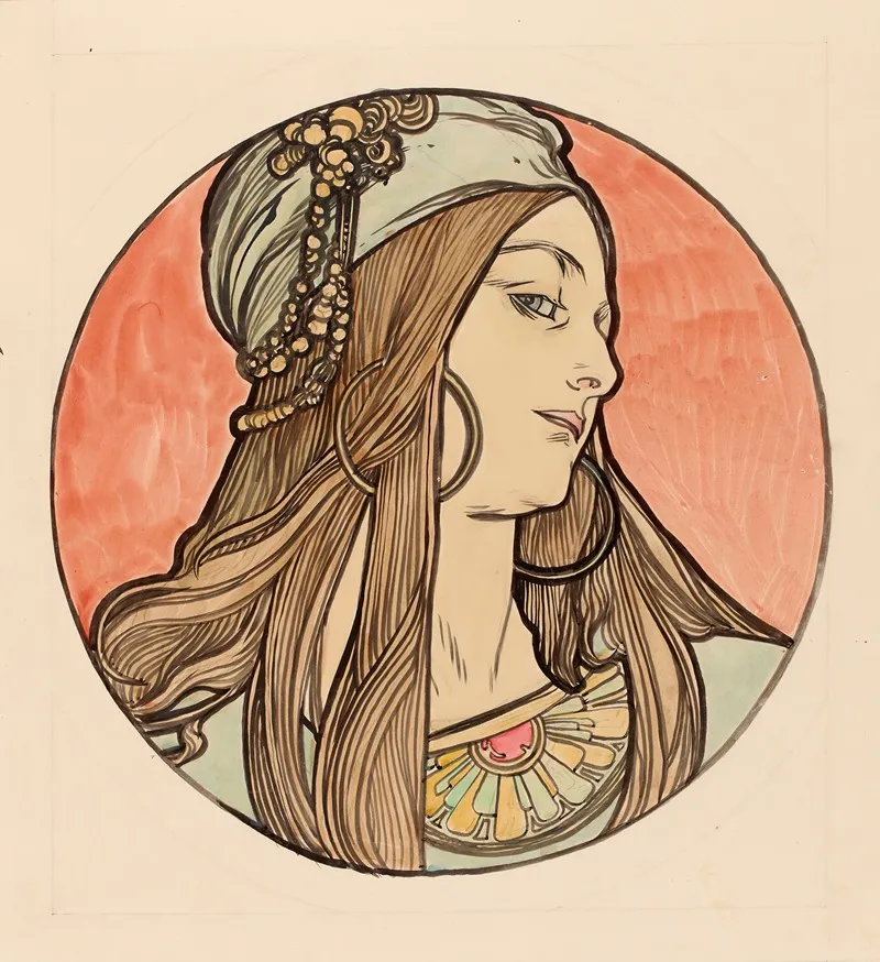 Vitrail Pour La Facade De La Boutique Fouquet 3 Wall Art by Alphonse Mucha - High-Resolution Digital Print