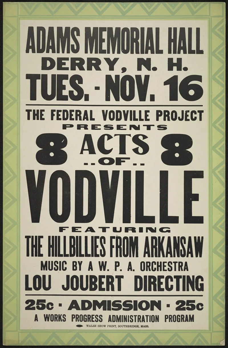 Vodville Show Wall Art by Anonymous - High-Resolution Digital Print