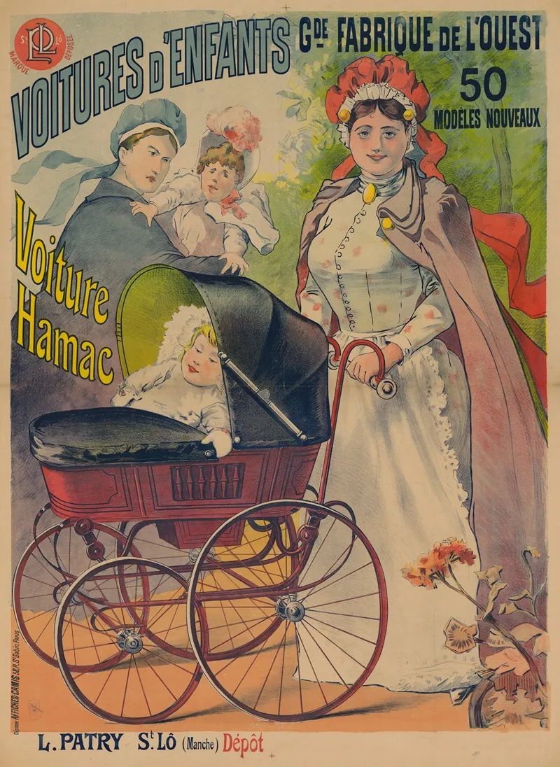 Voitures Denfants Grande Fabrique De Louest 50 Modeles Nouveaux Voiture Hamac Wall Art by Imp. Camis - High-Resolution Digital Print