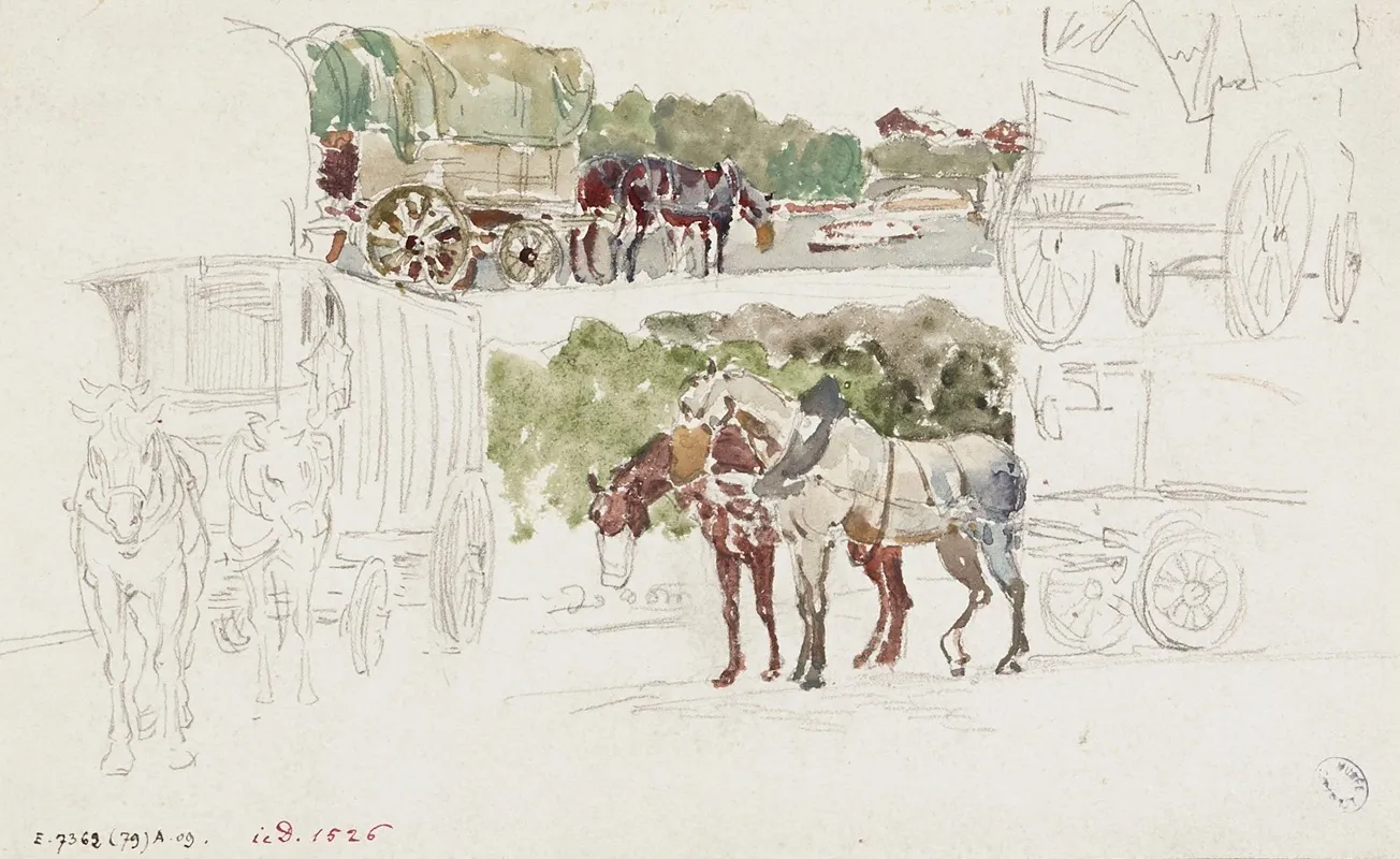 Voitures Et Charrettes Attelees