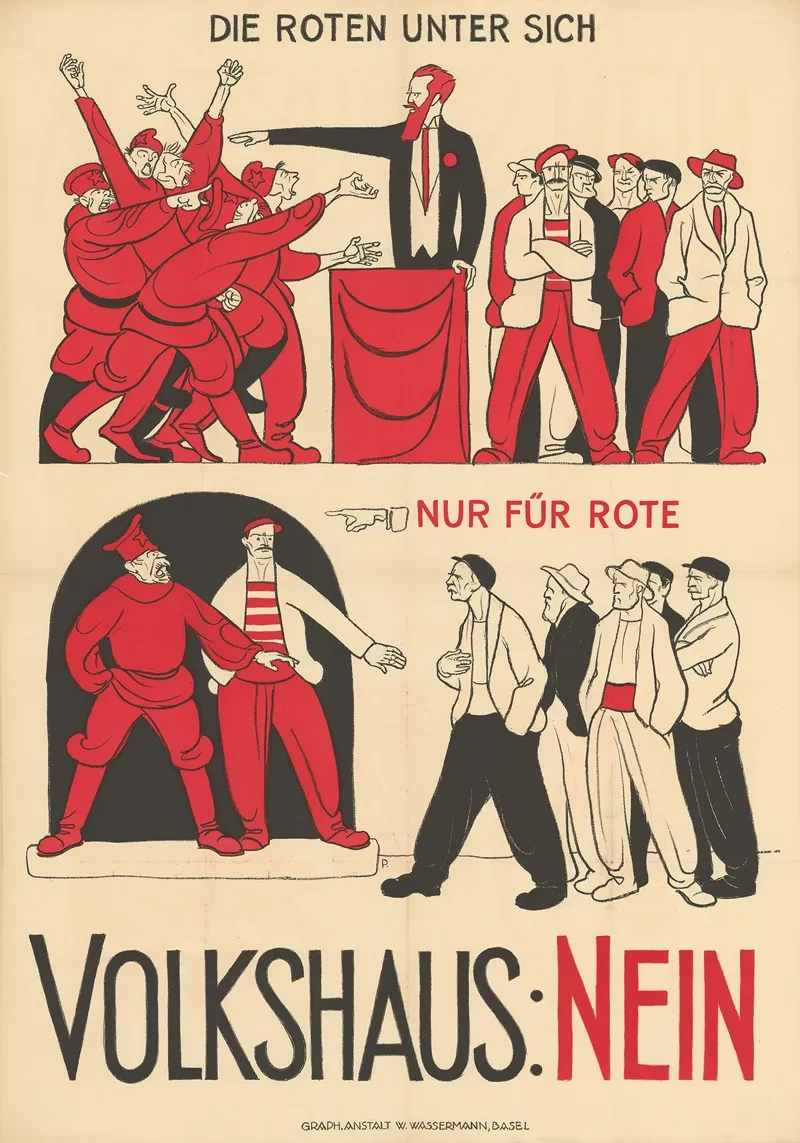 Volkshaus Nein Wall Art by Otto Plattner - High-Resolution Digital Print