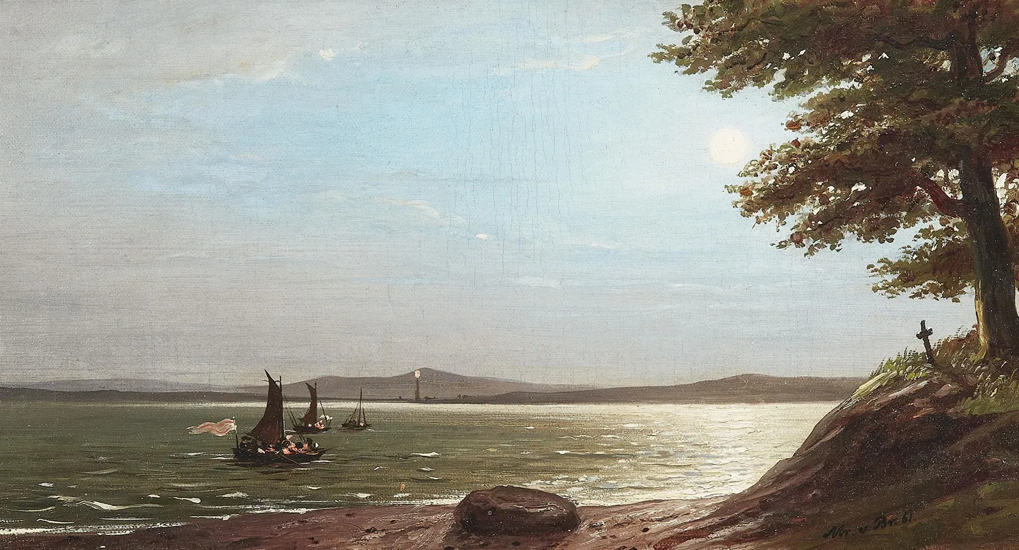 Vollmond Uber Der Ostsee Bei Heringsdorf