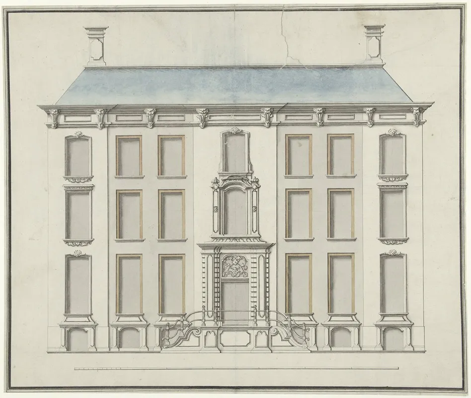 Voornaam Woonhuis Met Hoge Stoep Wall Art by Joseph Massol - High-Resolution Digital Print