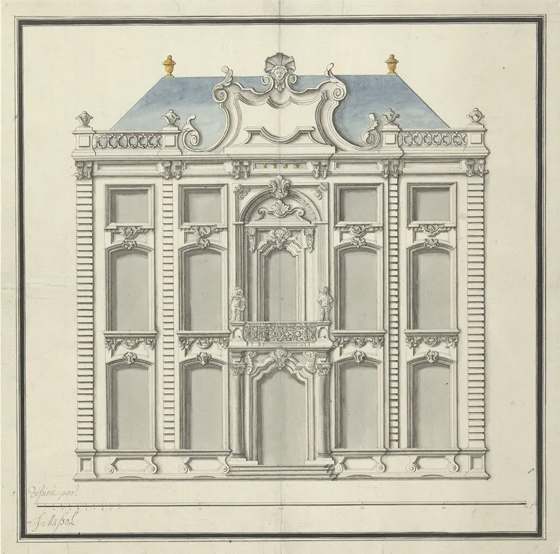 Voornaam Woonhuis Met Platte Stoep Wall Art by Joseph Massol - High-Resolution Digital Print