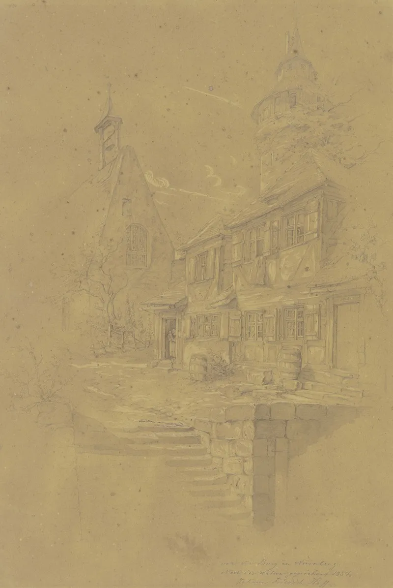 Vor Der Burg In Nurnberg Wall Art by Johann Friedrich Hoff - High-Resolution Digital Print