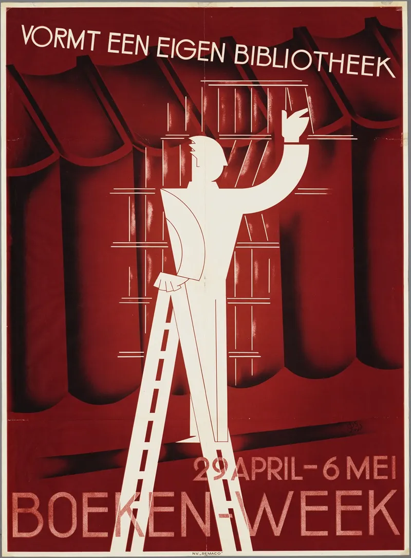 Vormt Een Eigen Bibliotheek Boeken Week 29 April 6 Mei Wall Art by P.S. v. Woerkom - High-Resolution Digital Print