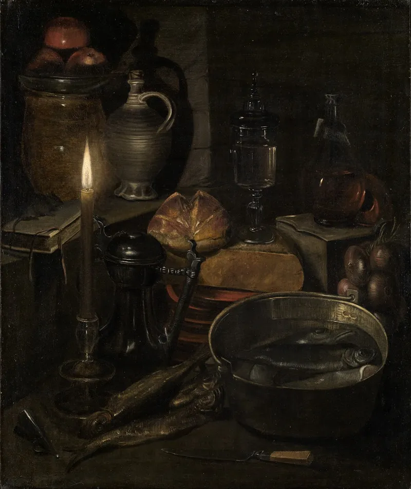 Vorratskammer Bei Kerzenlicht Wall Art by Georg Flegel - High-Resolution Digital Print