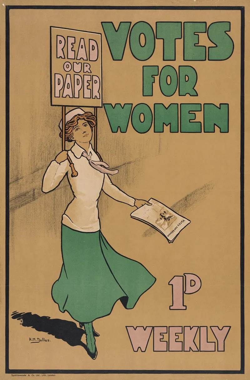 Votes For Women 4 Wall Art by H.M. Dallas - High-Resolution Digital Print